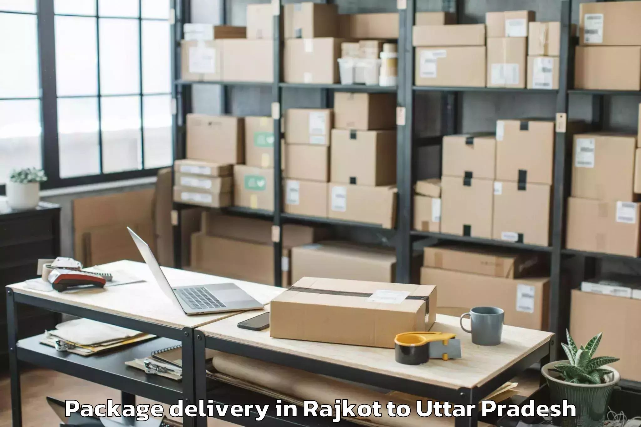 Book Your Rajkot to Rasra Package Delivery Today